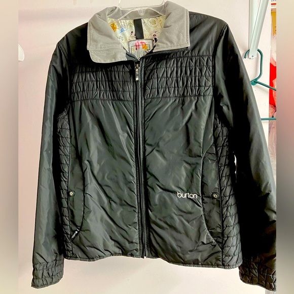 Women’s Thin SkiJacket/Coat, Black/Gray, Large; Full Front Zipper, Burton - Picture 2 of 11
